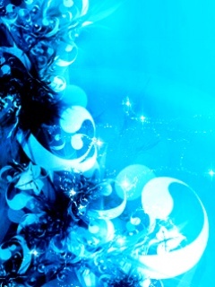240x320 blue swirls mobile wallpaper