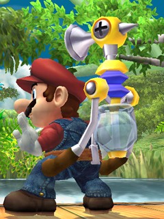 mario sunshine water jetpack phone wallpaper 240x320