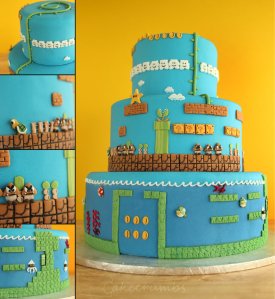 super mario bros birthday cake
