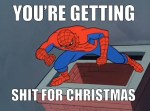 funny bad spiderman christmas meme