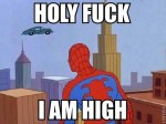 funny spiderman meme flying car high