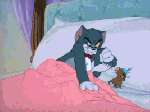 funny animated gif of tom and jerry