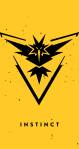 Pokemon team instinct logo background mobile phone 4k