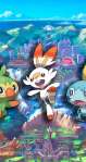 Scorbunny sobble grookey pokemon free mobile wallpaper 4k