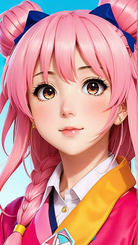 aesthetic anime wallpaper cute pink hair iphone