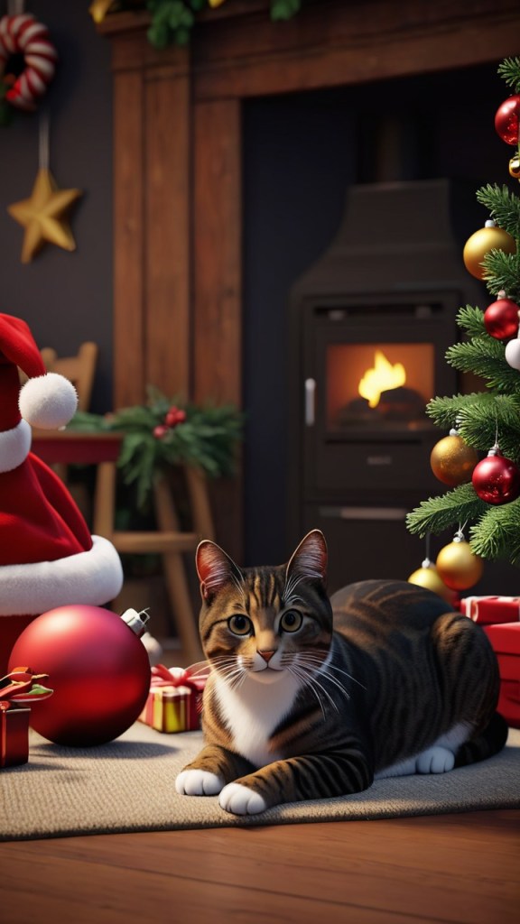 Cats iphone lock screen cute christmas wallpaper high resolution 720x1280