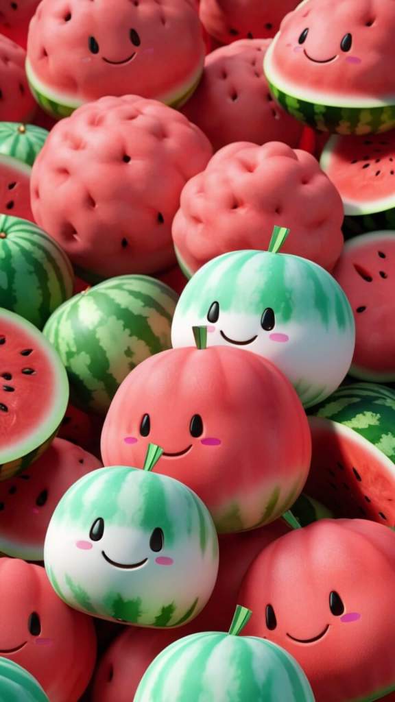 Very cute wallpapers for phone cartoon watermelon 1440x2560 aesthetic